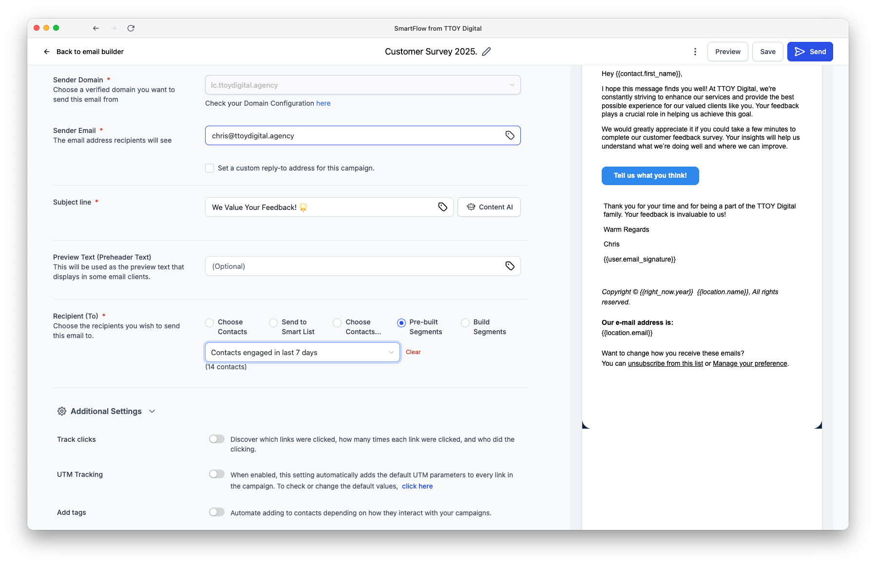 SmartFlow Audience Segmentation - Pre-built segments and email targeting
