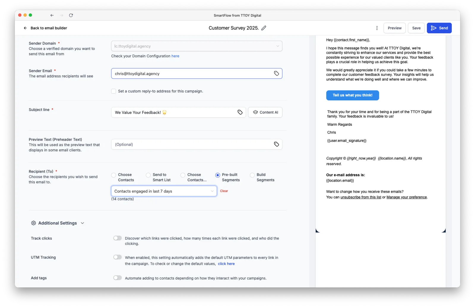 SmartFlow Audience Segmentation - Pre-built segments and email targeting