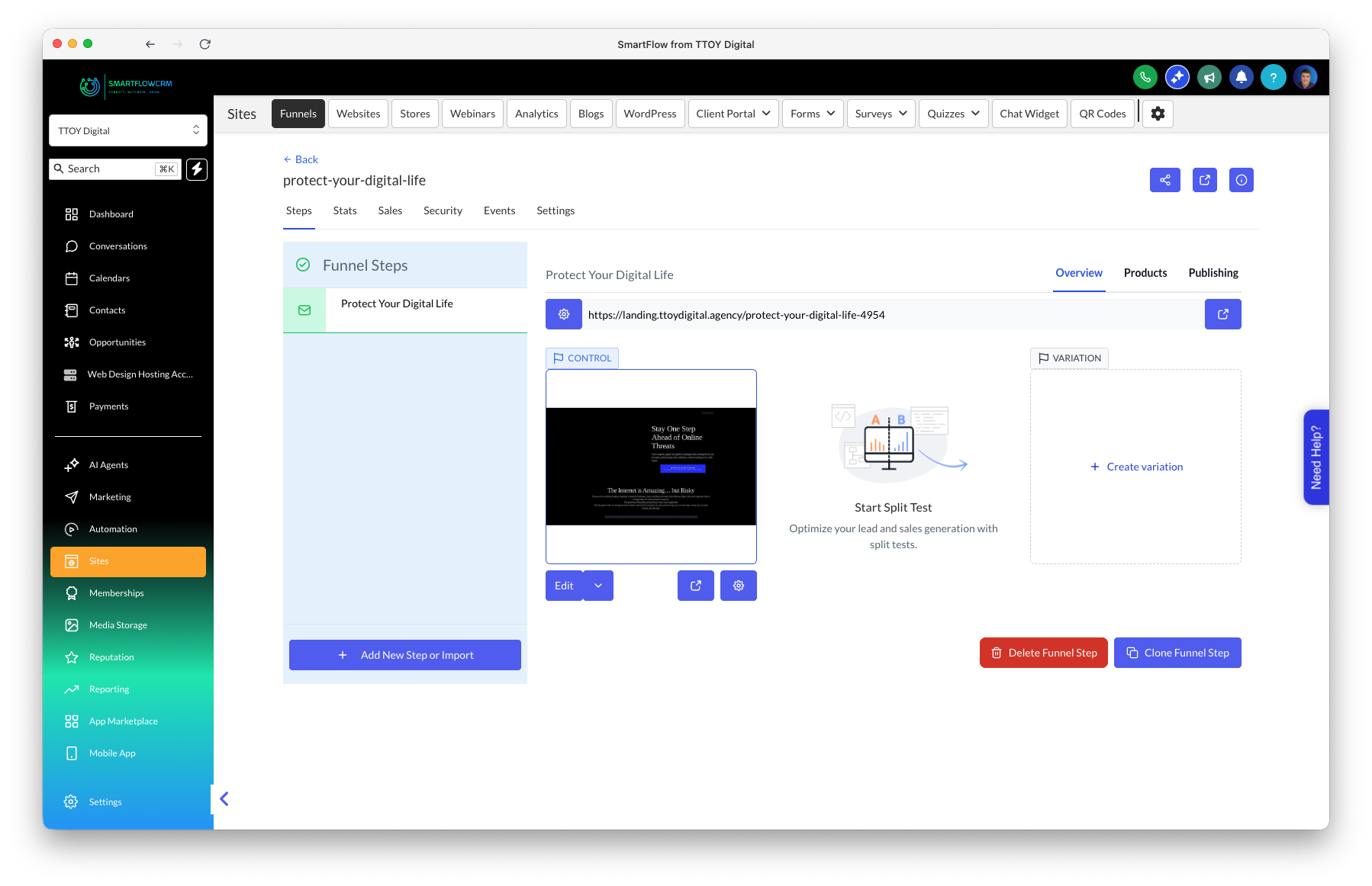 SmartFlow Landing Page Builder - Drag-and-drop funnel and website editor