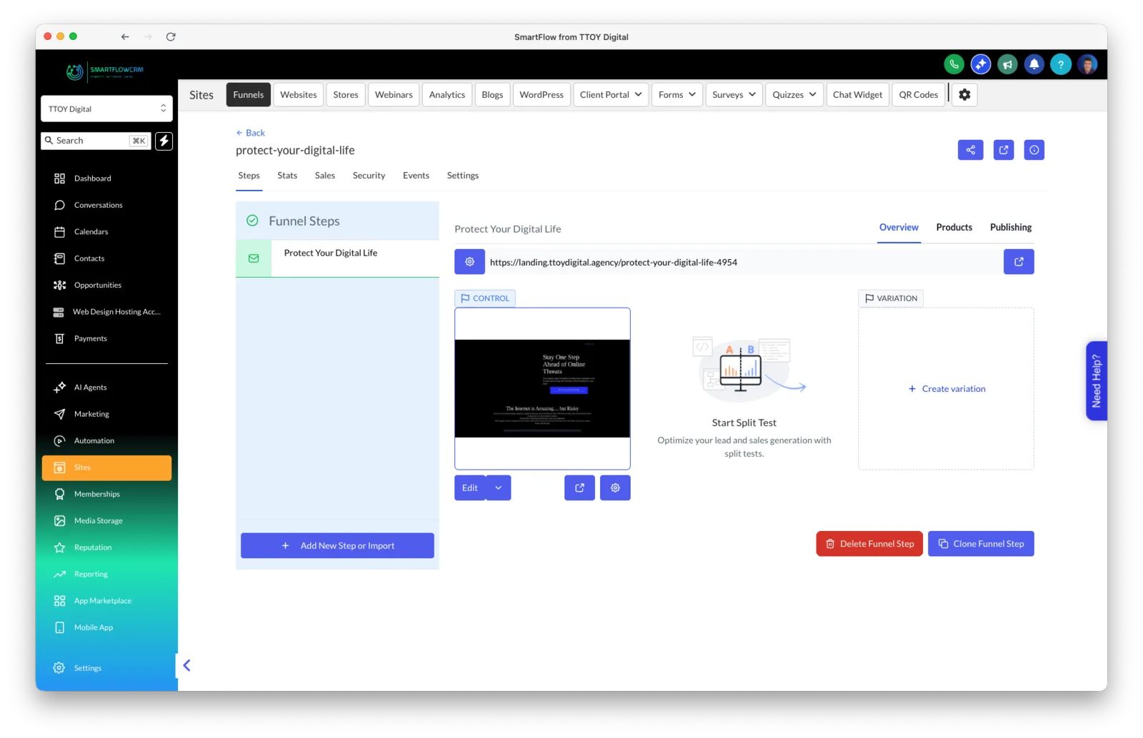 SmartFlow Landing Page Builder - Drag-and-drop funnel and website editor