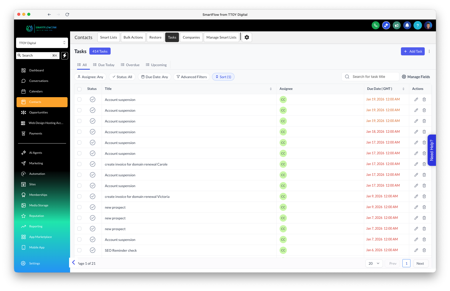 SmartFlow Task Tracking - Manage and track team tasks